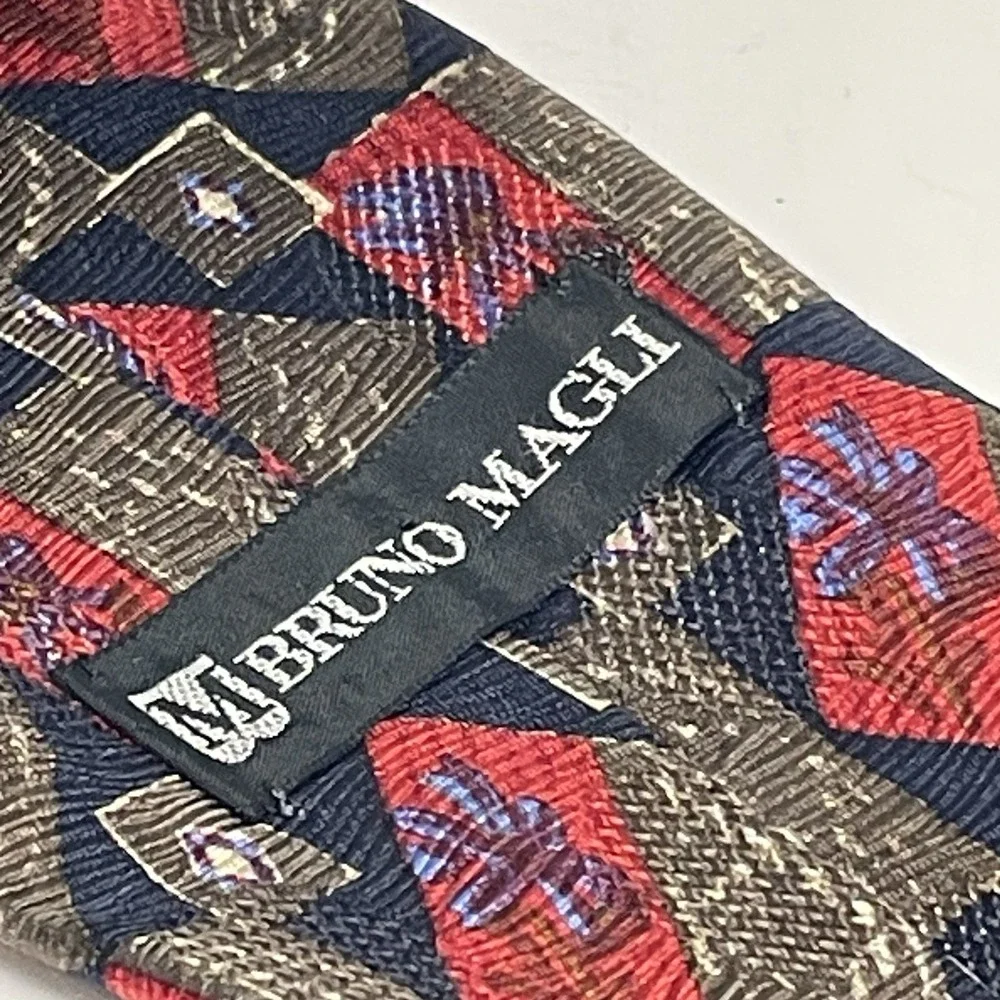 Bruno Magli 100% Silk Tie Necktie Made‎ In Italy Classic Man Men's